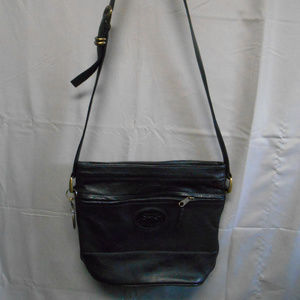 Vintage American Angel black leather handbag